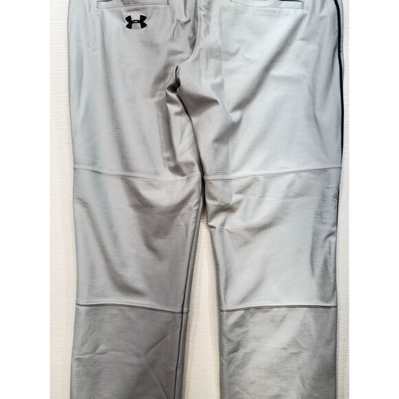 Under Armour Mens Loose Fit Baseball Pants Size L Gray Activewear Sports Pockets - Picture 14 of 15